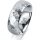 Ring Platin 950 7.0 mm diamantmatt 1 Brillant G vs 0,065ct