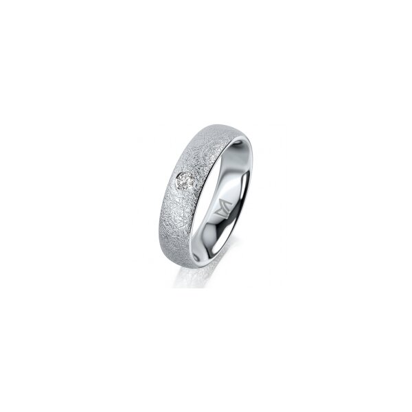 Ring Platin 950 5.0 mm kreismatt 1 Brillant G vs 0,065ct