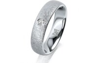 Ring Platin 950 5.0 mm kreismatt 1 Brillant G vs 0,065ct