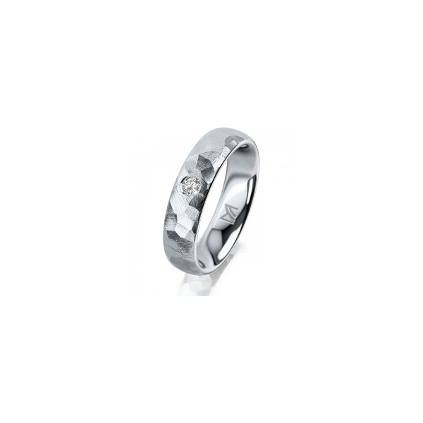 Ring Platin 950 5.0 mm diamantmatt 1 Brillant G vs 0,065ct