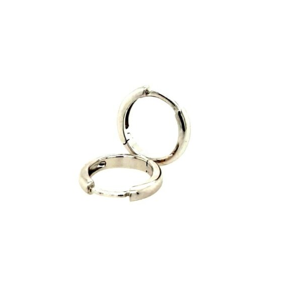 Ohrschmuck 14 Karat Weissgold Kreolen