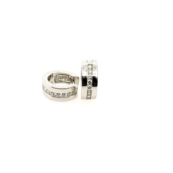 Ohrschmuck 925 Silber rhodiniert Zirkonia