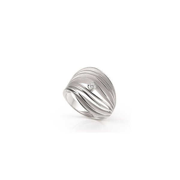 Ring 18 Karat Weissogold Brillant 0,08ct