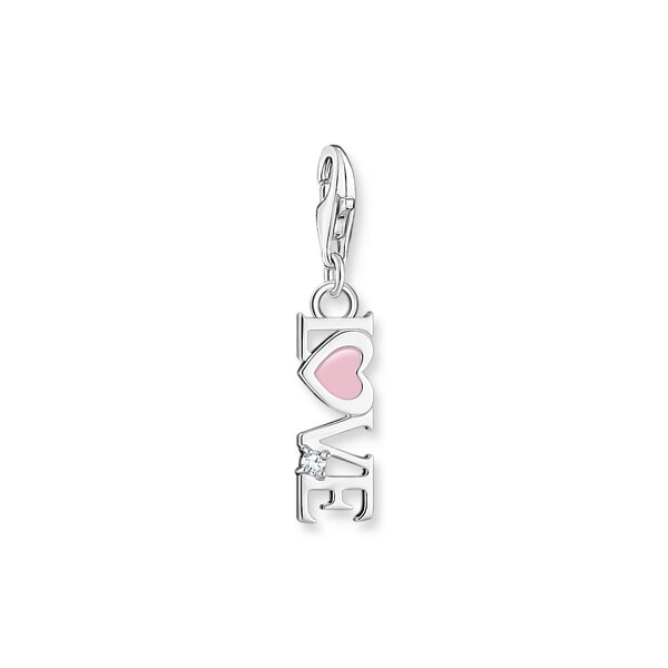 Anh&auml;nger 925 Silber Kaltemaille Zirkonia "Love"