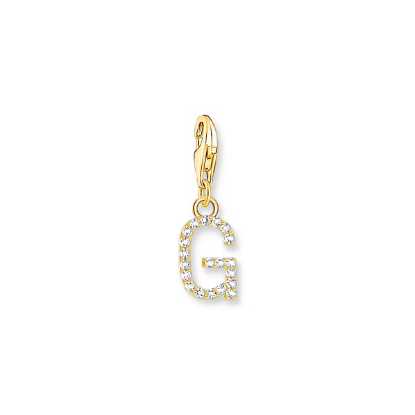 Anh&auml;nger 925 Silber gelbvergoldet Zirkonia "G"