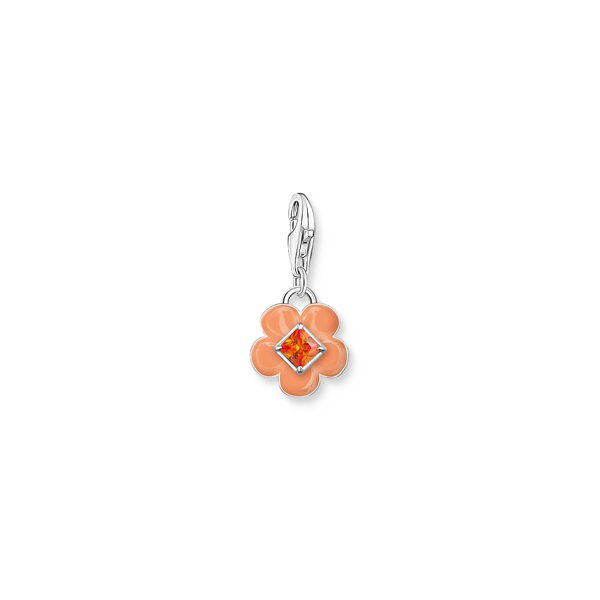 Anh&auml;nger 925 Silber Zirkonia Kaltemaille "Blume"