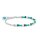 Armband 925 Silber S&uuml;sswasserperlen imitierter Malachit & T&uuml;rkis