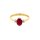 Ring14 Karat Gelbgold Rubin Brillanten 0,06ct wsi