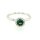 Ring 18 Karat Weissgold Turmalin Brillanten 0,49ct