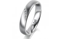 Ring 18 Karat Weissgold 4.0 mm l&auml;ngsmatt 4...
