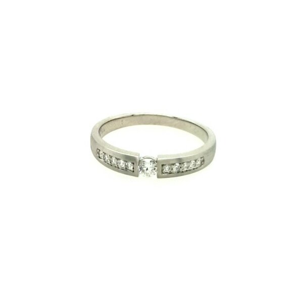 Ring 14 Karat Weissgold Brillanten 0,34ct tw si