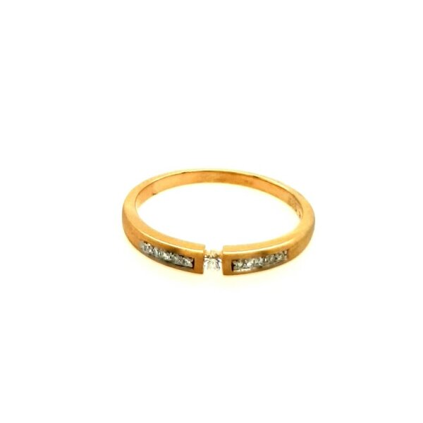Ring 14 Karat Rotgold Brillanten 0,07ct W si