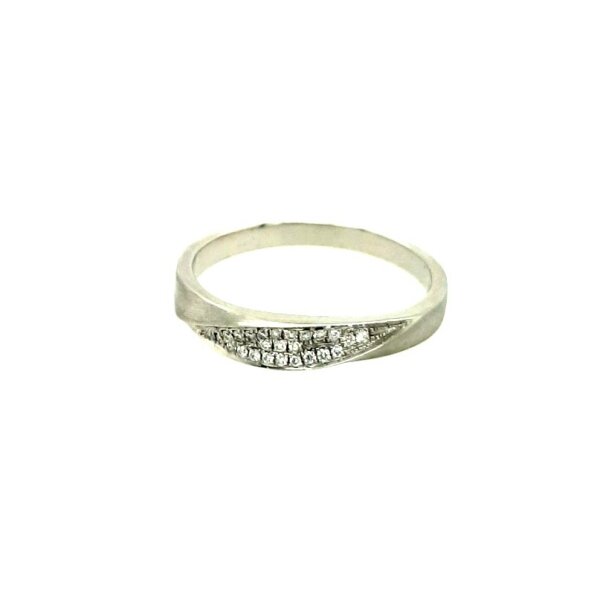 Ring 14 Karat Weissgold 0,07ct W si