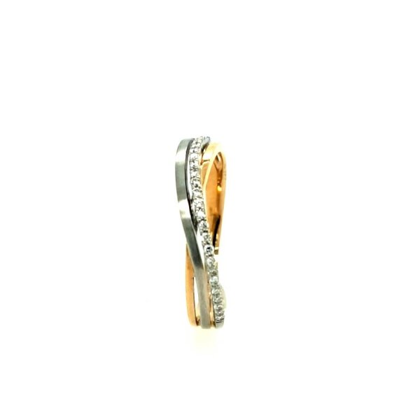 Ring 14 Karat Gelb/Weissgold Brillanten 0,11ct W si