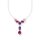 Halsschmuck 925 Silber "Y-Stil" mit bunten Steinen