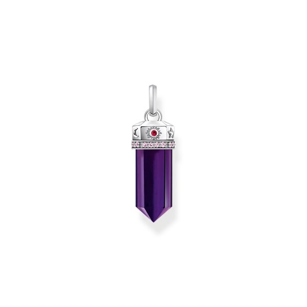 Anh&auml;nger 925 Silber bunte Zirkonia imitierter Amethyst