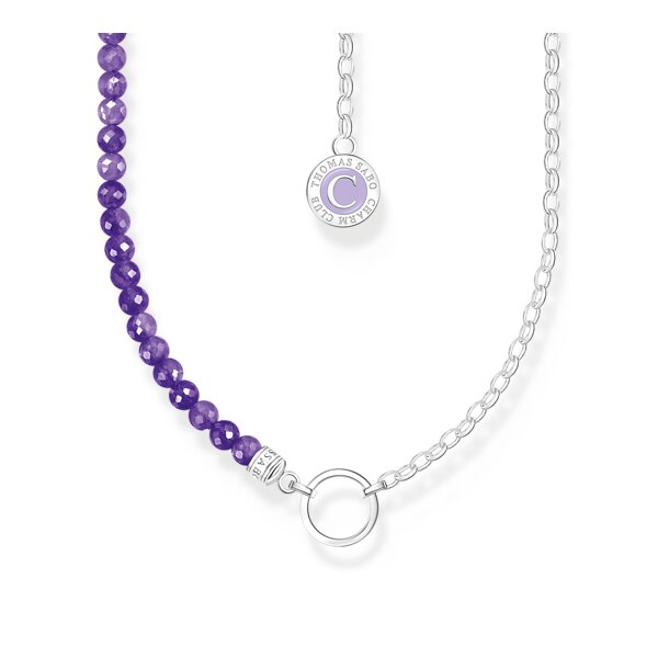 Halsschmuck 925 Silber imitierter Amethyst
