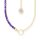 Halsschmuck 925 Silber 18 Karat gelbvergoldet imitierter Amethyst