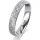 Ring 18 Karat Weissgold 4.0 mm kristallmatt 5 Brillanten G vs Gesamt 0,035ct