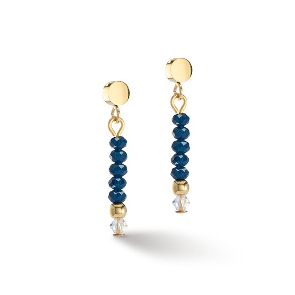 Coeur de Lion Ohrschmuck Edelstahl Little Twinkle gold-dunkelblau