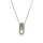 Halsschmuck 14 Karat Weissgold Brillant 0,10ct w si