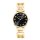 Coeur de Lion Armbanduhr Edelstahl gold Black Statement