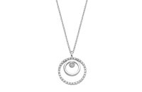 Halsschmuck 925 Silber rhodiniert 32 Zirkonia