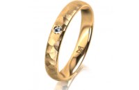 Ring 18 Karat Gelbgold 3.5 mm diamantmatt 1 Brillant G vs...