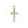Anh&auml;nger 14 Karat Gelb/Weissgold Kreuz