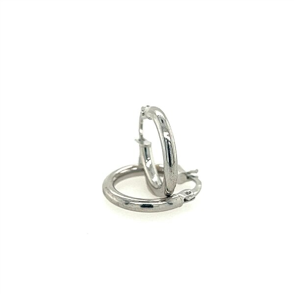 Ohrschmuck 14 Karat Weissgold Kreolen