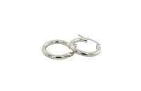Ohrschmuck 14 Karat Weissgold Kreolen
