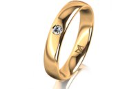 Ring 18 Karat Gelbgold 4.0 mm poliert 1 Brillant G vs...