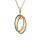 Anh&auml;nger 14 Karat Gelb-/Weissgold Brillant 0,025ct w si