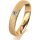 Ring 18 Karat Gelbgold 4.0 mm kreismatt 1 Brillant G vs 0,050ct