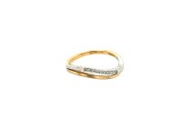 Ring 14 Karat Gelb-/Weissgold Brillanten 0,04ct w si