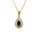 Anh&auml;nger 14 Karat Gelbgold Bl.Saphir, Brillanten 0,05ct w si