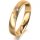 Ring 14 Karat Gelbgold 4.0 mm längsmatt 3 Brillanten G vs Gesamt 0,030ct