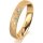Ring 14 Karat Gelbgold 4.0 mm kreismatt 3 Brillanten G vs Gesamt 0,030ct