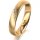 Ring 14 Karat Gelbgold 4.0 mm sandmatt 4 Brillanten G vs Gesamt 0,020ct