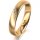 Ring 18 Karat Gelbgold 4.0 mm längsmatt 4 Brillanten G vs Gesamt 0,020ct