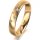 Ring 14 Karat Gelbgold 4.0 mm längsmatt 5 Brillanten G vs Gesamt 0,035ct