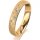 Ring 14 Karat Gelbgold 4.0 mm kreismatt 5 Brillanten G vs Gesamt 0,035ct