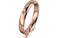 Ring 18 Karat Rotgold 3.5 mm poliert 1 Brillant G vs 0,025ct