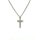Halsschmuck 18 Karat Weissgold Kreuz Brillanten 0,06ct G si