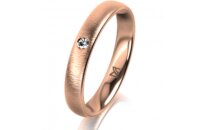 Ring 18 Karat Rotgold 3.5 mm sandmatt 1 Brillant G vs...