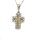 Anh&auml;nger 14 Karat Gelb-/Weissgold Kreuz m. Zirkonia