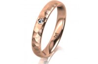 Ring 18 Karat Rotgold 3.5 mm diamantmatt 1 Brillant G vs...