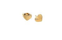 Ohrschmuck 18 Karat Gelbgold Herz Brillanten 0,006ct G si