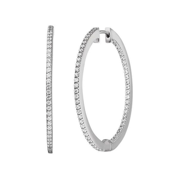Ohrschmuck 925 Silber rhodiniert 114 Zirkonia
