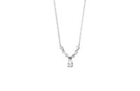 Halsschmuck 925 Silber rhodiniert 7 Zirkonia